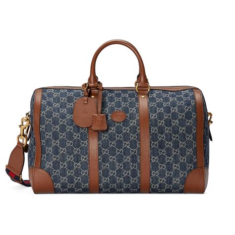 gucci duffle bag blue|Gucci duffle bag vintage.